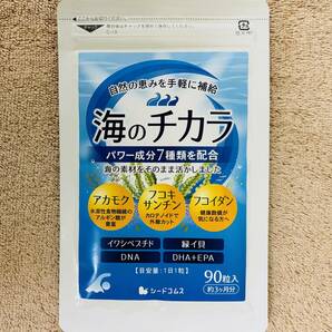 【送料無料】海のチカラ　約3ヶ月分(90日分90粒入×1袋) DHA+EPA イワシペプチド DNA アカモク フコイダン　サプリメント　シードコムス