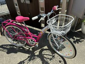 自転車 子供用 6段変速ギア　22インチ　女の子　美品