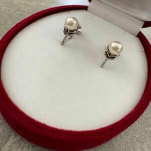 MIKIMOTO 真珠 イヤリング ミキモトSILVER刻印 