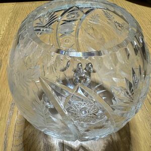 バルソビア　 VARSOVIA　花瓶　花器　クリスタルガラス　丸型