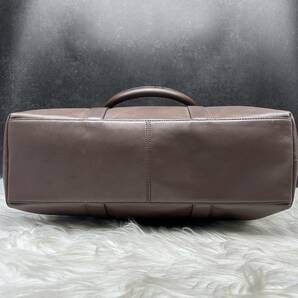 ●極美品 A4収納可能 ●コーチ COACH メンズ ●2way ビジネスバッグ トートバッグ ショルダー ●メトロポリタン ブラウン オールレザー S3の画像5