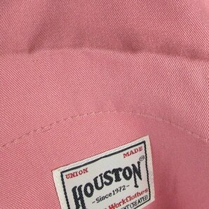 AS8333 HOUSTON ヒューストン レーヨン 長袖 シャツ スカシャツ ピンク系 MEDIUM 美品の画像9