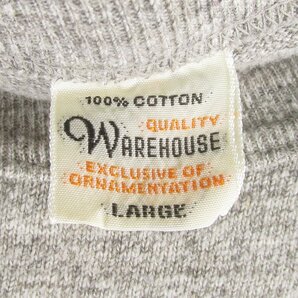 AT10180 WAREHOUSE ウエアハウス 七分袖ベースボールTシャツ LARGEの画像3