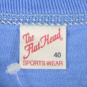 ST10191 THE FLAT HEAD フラットヘッド Tシャツ 40 未使用 水色系（クリックポスト可）の画像3