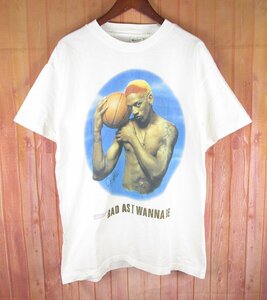 ST10352 90s DENNIS RODMAN デニスロッドマン Tシャツ Murina 1996 USA製 ホワイト L