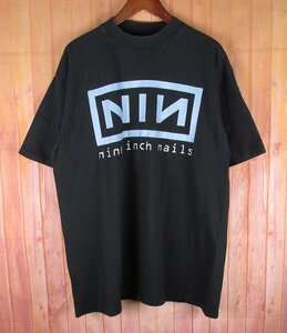 ST10356 90s nine inch nails ナインインチネイルズ NIN Tシャツ Allsport オールスポーツ 1995 ロックT USA製 ブラック XL（48）