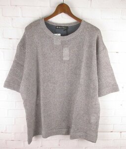 ST10167 Upscape Audience アップスケープオーディエンス リネンMIX 引き揃え天竺 クルーネック ハーフスリーブTシャツ AUD6365 M 未使用