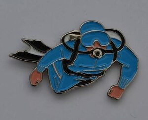 ★送料無料★SCUBA Diver Enamel Pin Badge スキューバダイバー エナメル ピン バッジ バッチ