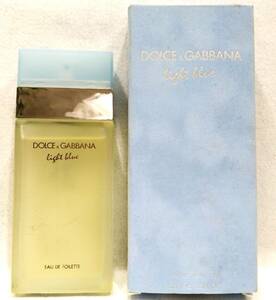 【#10720】　DOLCE&GABBANA　ドルチェ＆ガッバーナ　オードトワレ　ライトブルー　香水　フレグランス　コロン　フランス製　100ml　中古