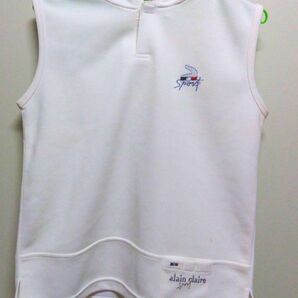 ベスト パーカー ノースリーブ 白 L