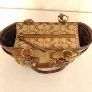 直営店購入品 COACH コーチ フォール パッチワーク ギャラリー トートバッグ 11495/シグネチャー/約20×36×12cm/肩掛け/04OM042302-8の画像8