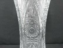 【新品】LASKA BOHEMIA GLASS ラスカボヘミアガラス Sychrov シメロフ 28cm フラワーベース SVV-501/クリスタルガラス/花びん/LYX5-6_画像7