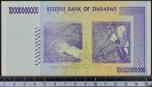 外国紙幣. ジンバブエ 2008年 使用済 美品 10,000,000,000ドル_画像2