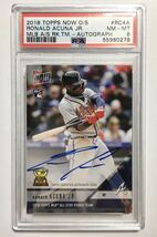 2018 Topps Now Ronald Acuna Jr. アクーニャ 直筆サインカード 48/99 Blue Rookie Autograph #RC-4B_画像1