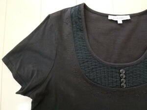 *LAURA ASHLEY Laura Ashley cut and sewn short sleeves ⑬(L) black ensemble 