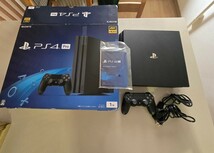 SONY ソニー PS4 Pro ジェットブラック CUH-7100B SSD換装済み(500GB) 本体 コントローラー プレイステーション PlayStation _画像1