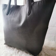 1円〜【美品】ユナイテッドアローズ 別注 YUKINO メンズ トートバッグ 肩掛け 大容量 A4収納 ビジネスバッグ レザー 本革 ネイビー 紺色_画像1