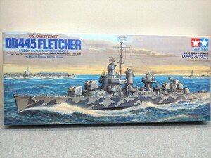 タミヤ プラモデル 1/350 艦船シリーズ No.12 アメリカ海軍駆逐戦 DD445フレッチャー 未組立 現状品 官66