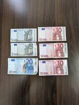[同梱可/おまとめ] EURO ユーロ紙幣 計 60EUR(5EUR×2 10EUR×3 20EUR×1) ヨーロッパ 外国紙幣 コレクション 世界の紙幣 916_画像1