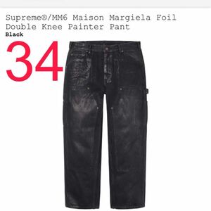 Supreme x MM6 Maison Margiela Foil Double Knee Painter Pant Black