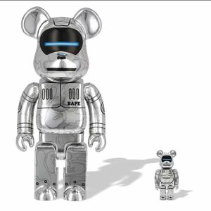 A BATHING APE SORAYAMA BABY MILO BE@RBRICK Silber Ver 400%