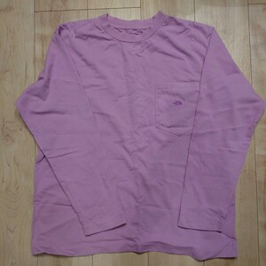 THE NORTH FACE PURPLELABELノースフェイスパープルレーベル　NT3802N ポケットロングTシャツ メンズSサイズ　ピンク