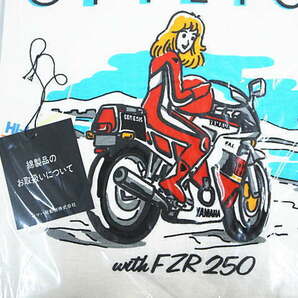 YAMAHA ヤマハオリジナル ホノボノTシャツ 1980年代 当時物 FZR250 女子 Ｌサイズ 未使用品の画像2