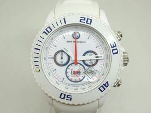 動作品 BMW Motersport ICE WATCH アイスウォッチ クロノグラフ ホワイト ビッグ クオーツ メンズウォッチ 腕時計 BM.CH.WE.B.S.13