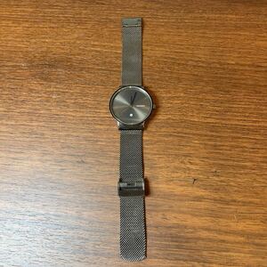 A4/【中古品】SKAGEN 腕時計 時計 稼働品　ファッション　グレー文字盤　デイト　動作確認済み