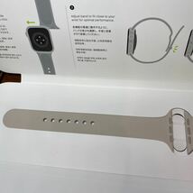 A489/【中古品】Apple Watch Series 7 GPS＋Cellularモデル 45mm スターライトアルミニウムケースとスターライトスポーツバンド MKJQ3J/A_画像5