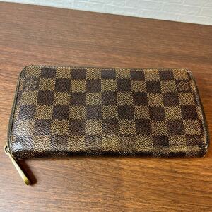 A490/【中古品】Louis Vuitton ダミエ ジッピーウォレット 長財布 LOUIS VUITTON 財布 ラウンドファスナー ルイヴィトン N60015 GI2107