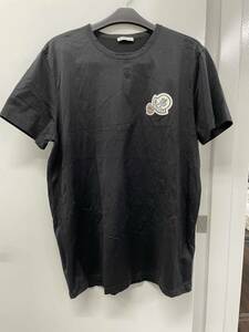 S4064/【個人保管品】モンクレール Tシャツ ブラック 半袖Tシャツ ロゴ シャツ MONCLER 