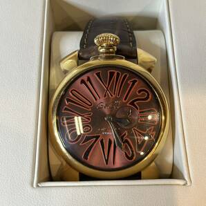 A470/【中古品】ガガミラノ 腕時計 マニュアーレ46 腕時計ボックス 腕時計ケース 腕時計用保存箱 BOX ウォッチケース GaGa MILANO 稼働品の画像2