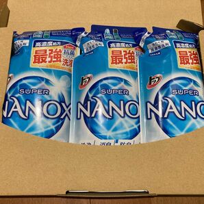 スーパーナノックス NANOX ナノックス 花王 液体洗剤 詰め替え 高濃度洗剤 KAO 3個セット 350g