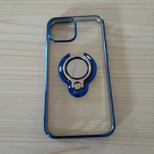 【新品未使用】iphoneスマートフォンケース13.2cm×6.7cm　ブルー
