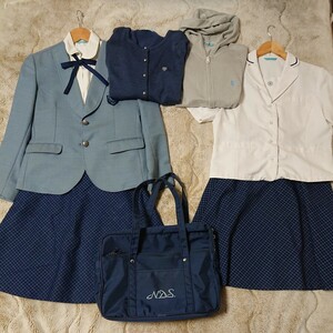 岡山県 ノートルダム清心学園 清心女子高等学校 制服9点フルセット 高校 新モデル カンコー ブレザー スカート 裏地付セーラー服 リボン