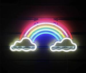 LEDレインボーライト LED 虹 レインボー 照明 インテリア オーナメント オブジェ 間接照明 テーブルランプ ロマンチック 綺麗 雲 1081