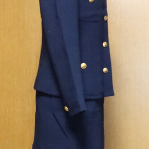 日本エアシステム CA制服セット ５代目 上着 ジャンパースカート ブラウス スカーフ エプロン JAS 日本航空 スチュワーデスの画像3