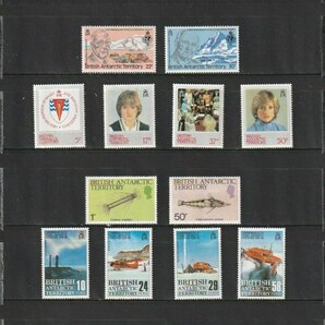 英領南極10 1980年～1988年（未使用 記念 人物 皇室 アザラシ 乗り物他 ５セット）２０種の画像1