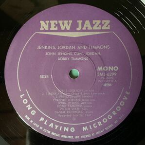 JOHN JENKINS, CLIFF JORDAN AND BOBBY TIMMONS / JENKINS, JORDAN AND TIMMONS＊NEW JAZZ8232＊SMJ-6299＊即決アリの画像3