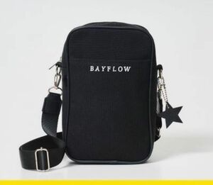 定価2959円 BAYFLOW ペットボトルがタテに入る! LOGO SHOULDER BAG BLACK 