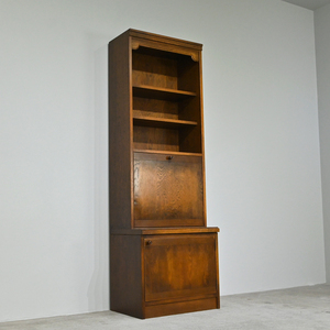  three . furniture Brugge oak material 2 step piling. tall cabinet /b rouge book@ display shelf storage Britain antique England Yokohama mites Ellroy z