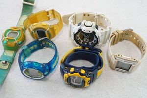 F49 CASIO/カシオ G-SHOCK/Baby-G 腕時計 6点セット アクセサリー デジタル クォーツ 大量 まとめて おまとめ まとめ売り 不動品