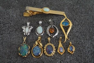 B51 オパール ペンダント ネックレス タイピン opal ヴィンテージ アクセサリー 大量 セット まとめて おまとめ まとめ売り 装飾品