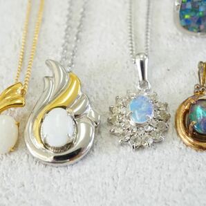 B606 オパール ネックレス ペンダント イヤリング他 ヴィンテージ アクセサリー opal 大量 セット まとめて おまとめ まとめ売りの画像2