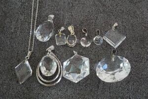 B650ps.@ crystal Vintage necklace pendant 10 point set crystal quartz accessory large amount together . summarize set sale 