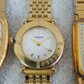 F467 ゴールドカラー 腕時計 メンズ レディース アクセサリー クォーツ 大量 セット まとめて おまとめ まとめ売り 不動品の画像3