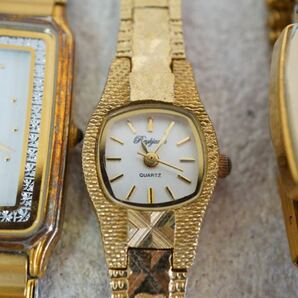 F467 ゴールドカラー 腕時計 メンズ レディース アクセサリー クォーツ 大量 セット まとめて おまとめ まとめ売り 不動品の画像5