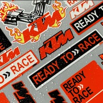 防水反射 / KTM RACING 　バイクステッカー 　デカール KTM DUKE デカール ヘルメットステッカー モトクロス_画像3