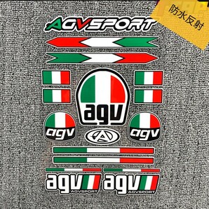 AGV 防水反射 ヘルメットステッカー バイクステッカー  MotoGP レーシング デカール バイクアクセサリー 送料無料 ロッシー VR46の画像1